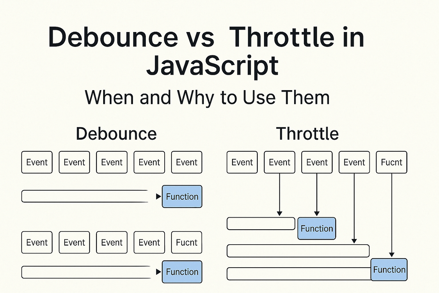 Debounce vs Throttle in JavaScript: Fixing Slow and Laggy User Interfaces